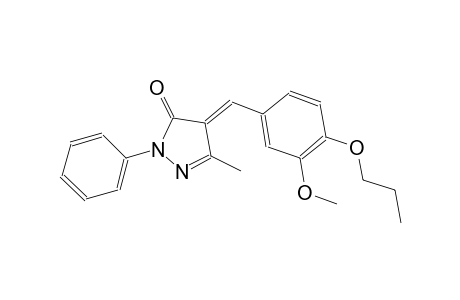 (4E)-4-(3-methoxy-4-propoxybenzylidene)-5-methyl-2-phenyl-2,4-dihydro-3H-pyrazol-3-one