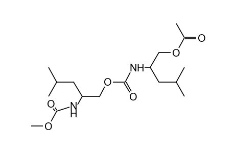 [1-(HYDROXYMETHYL)-3-METHYLBUTYL]CARBAMIC ACID, BIMOLECULAR ESTER, METHYL ESTER, ACETATE (ESTER)