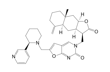 3-{[(3R,3aR,4aS,8aR,9aR)-8a-Methyl-5-methylidene-2-oxododecahydronaphtho[2,3-b]furan-3-yl]-methyl}-6-{[(R)-2-(pyridin-3-yl)piperidin-1-yl]methyl}furo[2,3-d]pyrimidin-2(3H)-one