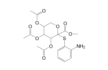 Methyl 2-[(2'-aminophenyl)thio]-3,4,5-tri-O-acetyl-.alpha.-D-arabino-2-hexulopyranosonate