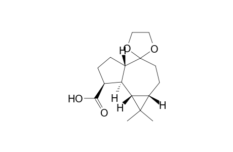 Spiro[4H-cycloprop[e]azulene-4,2'-[1,3]dioxolane]-7-carboxylic acid, decahydro-1,1-dimethyl-, [1aS-(1a.alpha.,4a.alpha.,7.alpha.,7a.beta.,7b.alpha.)]-