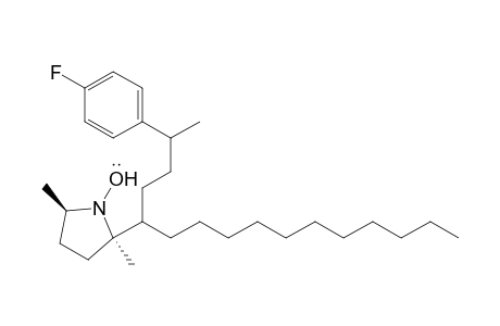 1-Pyrrolidinyloxy, 2-(4-fluorophenyl)-5-hexadecyl-2,5-dimethyl-, trans-