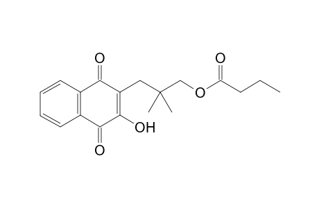 3-(1,4-Dihydro-2-hydroxy-1,4-dioxonaphthalen-3-yl)-2,2-dimethylpropyl Butyrate