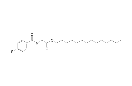 Sarcosine, N-(4-fluorobenzoyl)-, tetradecyl ester