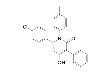 6-(4-chlorophenyl)-4-hydroxy-1-(4-methylphenyl)-3-phenyl-2(1H)-pyridinone