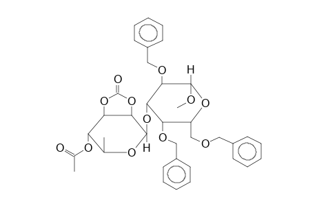 METHYL 2,4,6-TRI-O-BENZYL-3-O-(2,3-O-CARBONYL-4-O-ACETYL-BETA-L-RHAMNOPYRANOSYL)-BETA-D-GALACTOPYRANOSIDE