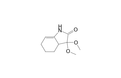 3,3-Dimethoxy-3a,4,5,6-tetrahydro-1H-indol-2-one