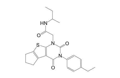 N-(sec-butyl)-2-(3-(4-ethylphenyl)-2,4-dioxo-3,4,6,7-tetrahydro-2H-cyclopenta[4,5]thieno[2,3-d]pyrimidin-1(5H)-yl)acetamide