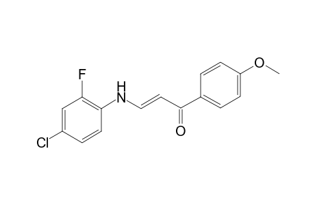 (2E)-3-(4-Chloro-2-fluoroanilino)-1-(4-methoxyphenyl)-2-propen-1-one