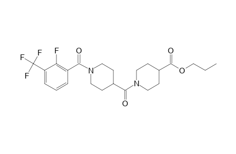 Isonipecotinoylisonipecotic acid, N'-(2-fluoro-3-trifluoromethylbenzoyl)-, propyl ester