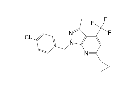 1H-pyrazolo[3,4-b]pyridine, 1-[(4-chlorophenyl)methyl]-6-cyclopropyl-3-methyl-4-(trifluoromethyl)-