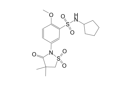 benzenesulfonamide, N-cyclopentyl-5-(4,4-dimethyl-1,1-dioxido-3-oxo-2-isothiazolidinyl)-2-methoxy-