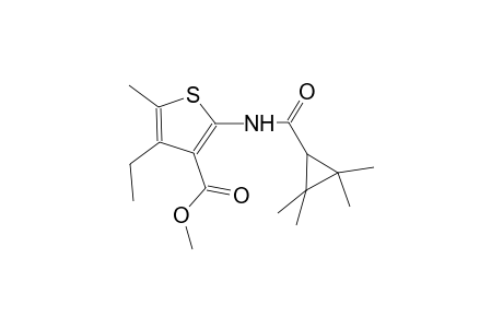methyl 4-ethyl-5-methyl-2-{[(2,2,3,3-tetramethylcyclopropyl)carbonyl]amino}-3-thiophenecarboxylate