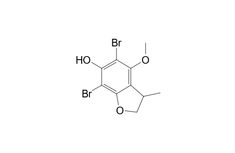 6-Benzofuranol, 5,7-dibromo-2,3-dihydro-4-methoxy-3-methyl-
