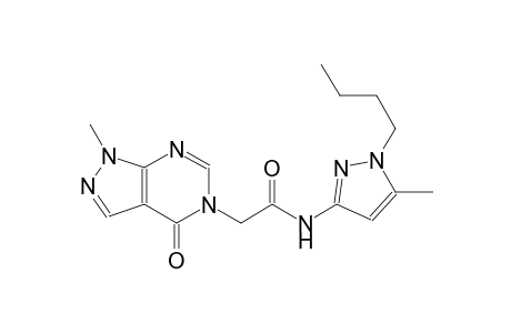N-(1-butyl-5-methyl-1H-pyrazol-3-yl)-2-(1-methyl-4-oxo-1,4-dihydro-5H-pyrazolo[3,4-d]pyrimidin-5-yl)acetamide