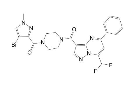 3-({4-[(4-bromo-1-methyl-1H-pyrazol-3-yl)carbonyl]-1-piperazinyl}carbonyl)-7-(difluoromethyl)-5-phenylpyrazolo[1,5-a]pyrimidine