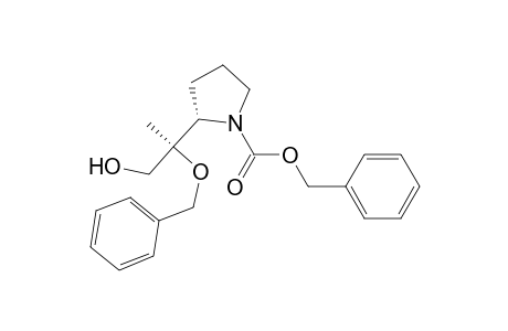 (2S)-2-[(1R)-1-benzoxy-2-hydroxy-1-methyl-ethyl]pyrrolidine-1-carboxylic acid benzyl ester