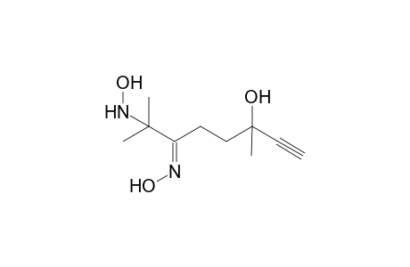 6-Hydroxy-2-(hydroxamino)-2,6-dimethyloct-7-yn-3-one-Oxime