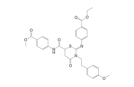 ethyl 4-({(2Z)-6-{[4-(methoxycarbonyl)anilino]carbonyl}-3-[2-(4-methoxyphenyl)ethyl]-4-oxotetrahydro-2H-1,3-thiazin-2-ylidene}amino)benzoate