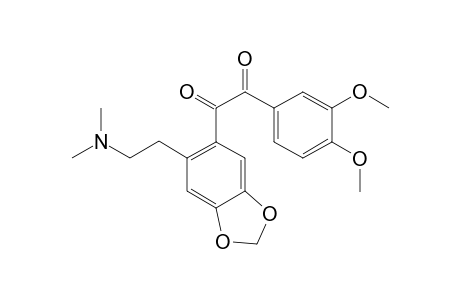 (3,4-Dimethoxyphenyl)(2-[.beta.-(N,N-dimethyl)aminoethyl]-4,5-methylenedioxyphenyl-ethanedione