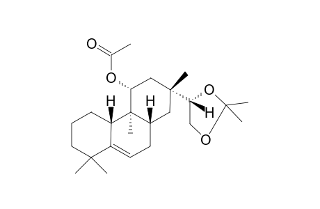(15S)-11.beta.Acetoxy-15,16-bis(isopropylidenedioxy)-ros-5-ene