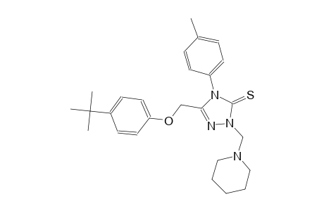 5-[(4-tert-butylphenoxy)methyl]-4-(4-methylphenyl)-2-(1-piperidinylmethyl)-2,4-dihydro-3H-1,2,4-triazole-3-thione