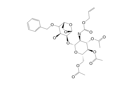 2-O-(3,4,6-TRI-O-ACETYL-2-ALLYLOXYCARBONYLAMINO-2-DESOXY-BETA-D-GLUCOPYRANOSYL)-1,6-ANHYDRO-4-O-BENZYL-BETA-D-MANNOPYRANOSE