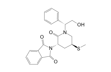 (.alpha.R,3S,5S)-N-(2-Hydroxy-1-phenylethyl)-5-methylthio-3-phthalimidopiperidin-2-one
