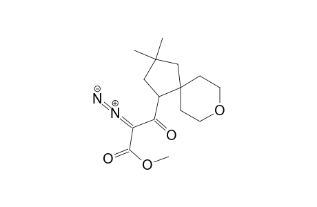 8-Oxaspiro[4.5]decane-1-propanoic acid, .alpha.-diazo-3,3-dimethyl-.beta.-oxo-, methyl ester, (.+-.)-