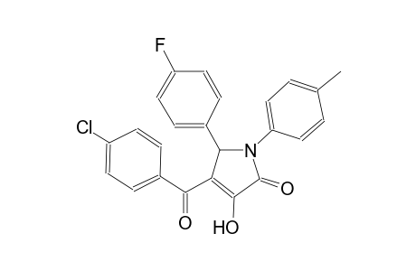 4-(4-chlorobenzoyl)-5-(4-fluorophenyl)-3-hydroxy-1-(4-methylphenyl)-1,5-dihydro-2H-pyrrol-2-one