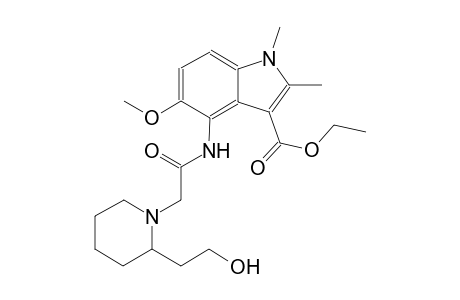 ethyl 4-({[2-(2-hydroxyethyl)-1-piperidinyl]acetyl}amino)-5-methoxy-1,2-dimethyl-1H-indole-3-carboxylate