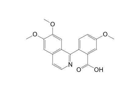 Benzoic acid, 2-(6,7-dimethoxy-1-isoquinolinyl)-5-methoxy-