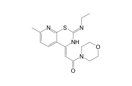 2-[7-Methyl-2-(ethylimino)-2,3-dihydropyrido[3,2-e]-1,3-thiazin-(Z)-4-ylidene]-1-(morpholin-4-yl)ethanone