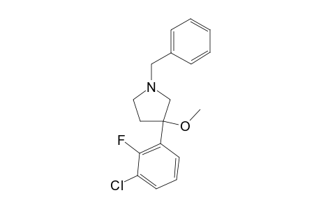 (+)-1-benzyl-3-(3-chloro-2-fluorophenyl)-3-methoxypyrrolidine