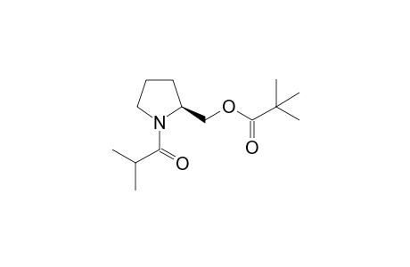2,2-dimethylpropionic acid [(2S)-1-isobutyrylpyrrolidin-2-yl]methyl ester