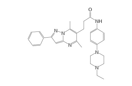 pyrazolo[1,5-a]pyrimidine-6-propanamide, N-[4-(4-ethyl-1-piperazinyl)phenyl]-5,7-dimethyl-2-phenyl-