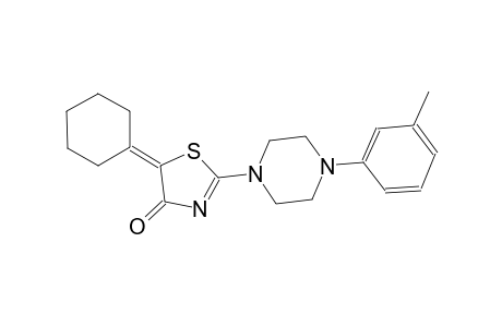 5-cyclohexylidene-2-[4-(3-methylphenyl)-1-piperazinyl]-1,3-thiazol-4(5H)-one
