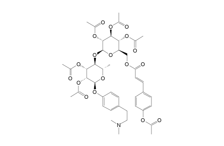 (E)-HORDENINE-[6-O-(4-ACETOXY-CINNAMOYL)-2,3,4-TRI-O-ACETYL-BETA-D-GLUCOPYRANOSYL]-(1->4)-2,3-DI-O-ACETYL-ALPHA-L-RHAMNOPYRANOSIDE