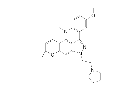 6,12-DIHYDRO-3-METHOXY-9,9,12-TRIMETHYL-6-(2-PYRROLIDIN-1-YL-ETHYL)-9H-PYRANO-PYRAZOLO-[3,4,5-M,N]-ACRIDINE