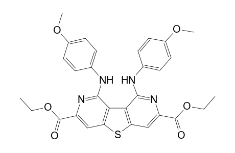 Diethyl 4,5-Bis(4-methoxyphenylamino)thieno[3,2-c:4,5-c']dipyridine-2,7-dicarboxylate
