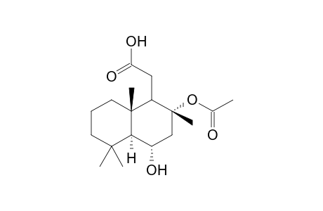 6.alpha.-Hydroxy-8.alpha.-acetoxy-13,14,15,16-tetra-nor-labdan-12-oic Acid