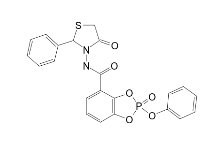 N-[2-(PHENYL)-4-OXO-THIAZOLIDIN-3-YL]-2-(PHENOXY)-BENZO-(1,3,2)-DIOXAPHOSPHOLE-2-OXIDE-4-CARBOXAMIDE