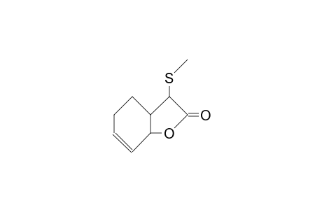 (1R*,6S*,9R*)-9-Methylthio-7-oxa-bicyclo(4.3.0)non-4-en-8-one