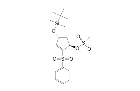 (1R,4R)-trans-4-(tert.-Butyldimethylsiloxy)-1-(methanesulfonoxy)-2-(phenylsulfonyl)-2-cyclopentene