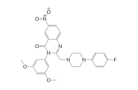 4(3H)-quinazolinone, 3-(3,5-dimethoxyphenyl)-2-[[4-(4-fluorophenyl)-1-piperazinyl]methyl]-6-nitro-