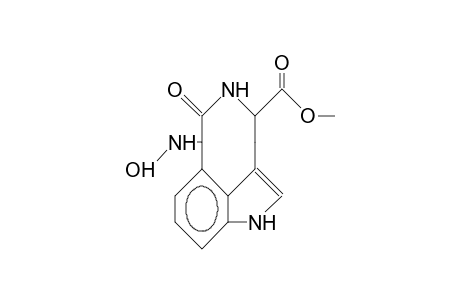 1,3,4,5,6,7-Hexahydro-7-hydroxyamino-6-oxo-pyrrolo(4,3,2-fg)(3)benzazocine-4-carboxylic acid, methyl ester