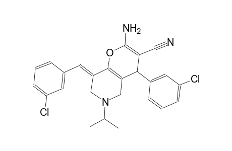 (8E)-2-amino-8-(3-chlorobenzylidene)-4-(3-chlorophenyl)-6-isopropyl-5,6,7,8-tetrahydro-4H-pyrano[3,2-c]pyridine-3-carbonitrile