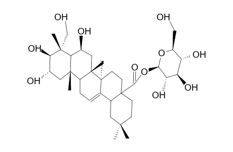CHEBULOSIDE 2; beta-D-GLUCOPYRANOSYL 2alpha-3beta-6beta,23-TETRAHYDROXYOLEAN-12-EN-28-OATE