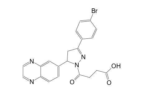 1H-pyrazole-1-butanoic acid, 3-(4-bromophenyl)-4,5-dihydro-gamma-oxo-5-(6-quinoxalinyl)-