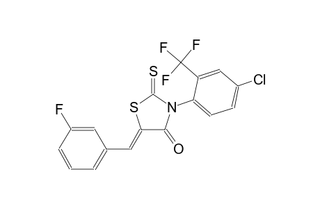 (5Z)-3-[4-chloro-2-(trifluoromethyl)phenyl]-5-(3-fluorobenzylidene)-2-thioxo-1,3-thiazolidin-4-one